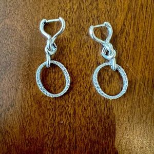 Pandora “knot” pave drop earrings